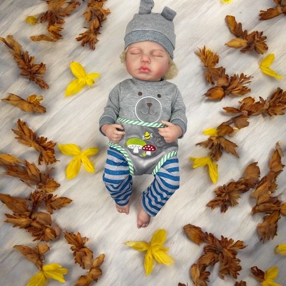 18In Body Vinyl Silicone Real Reborn Sleeping Baby Boy Doll Lifelike Newborn